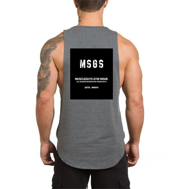 Men's Fitness Sleeveless Tank Top - Grey 61 / M - Sport Finesse