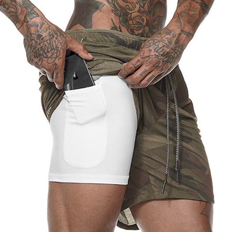 Running Shorts With Built-In Pocket Liner - Multi / M - Sport Finesse