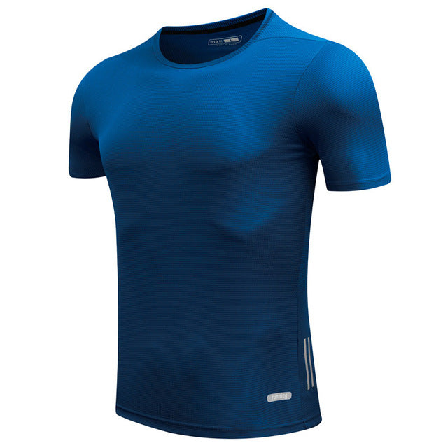 Men's Solid T-Shirts - Dark Blue / XS - Sport Finesse