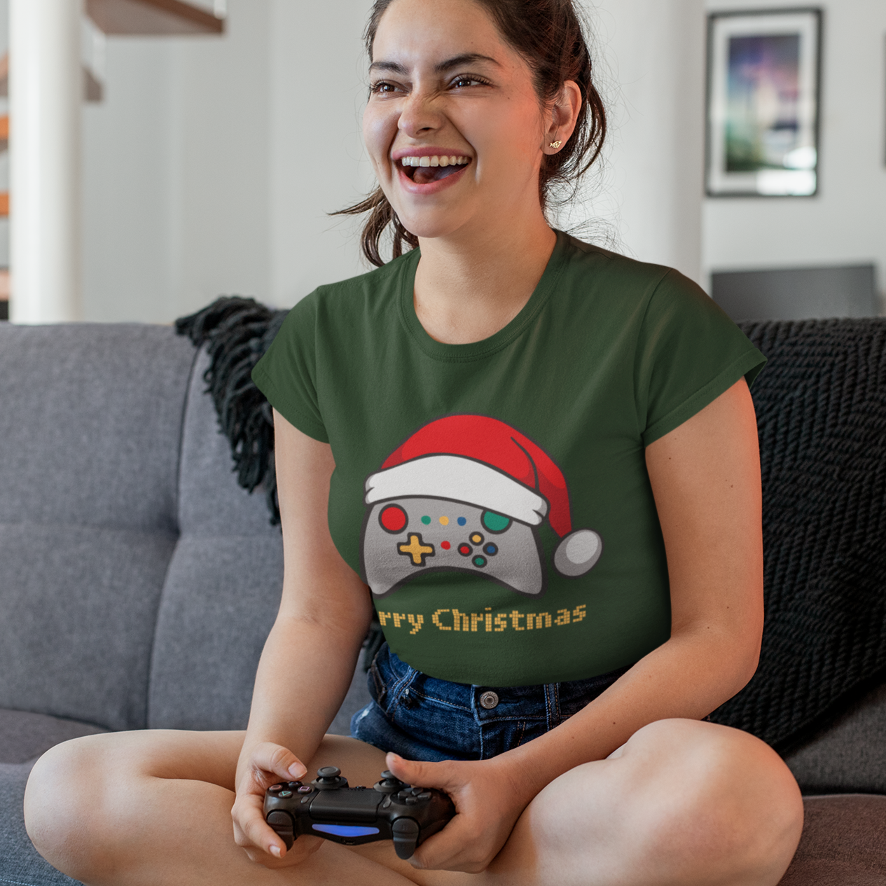 Christmas Gamer T-Shirt - Forest / S - Sport Finesse