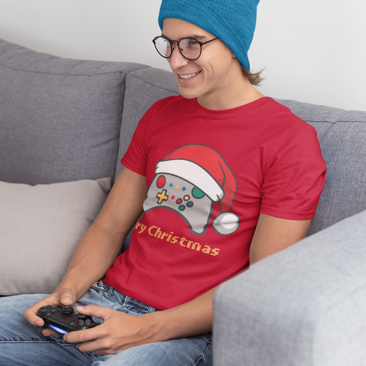 Christmas Gamer T-Shirt - Red / S - Sport Finesse