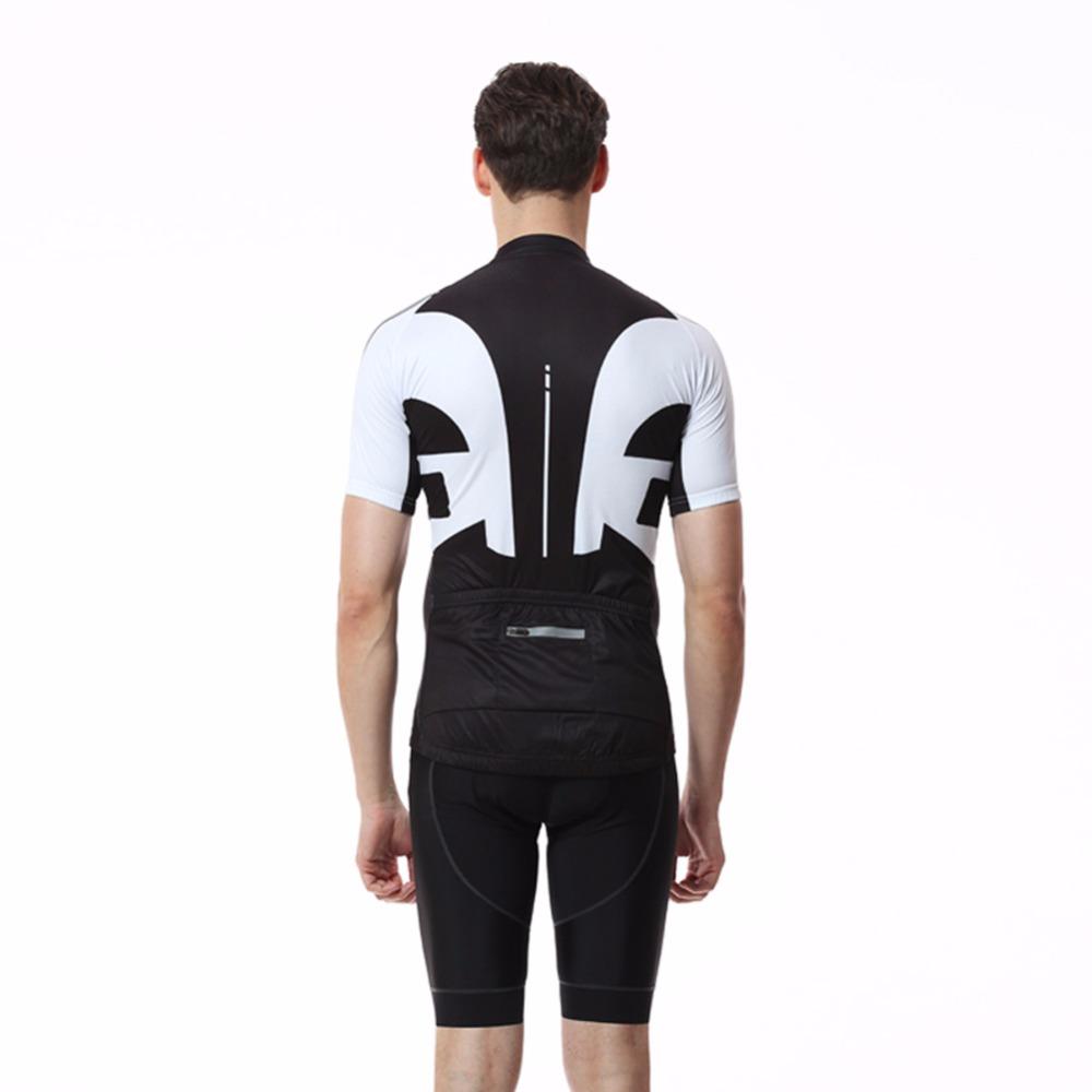 Black & White Short Sleeve Cycling Jersey - Sport Finesse