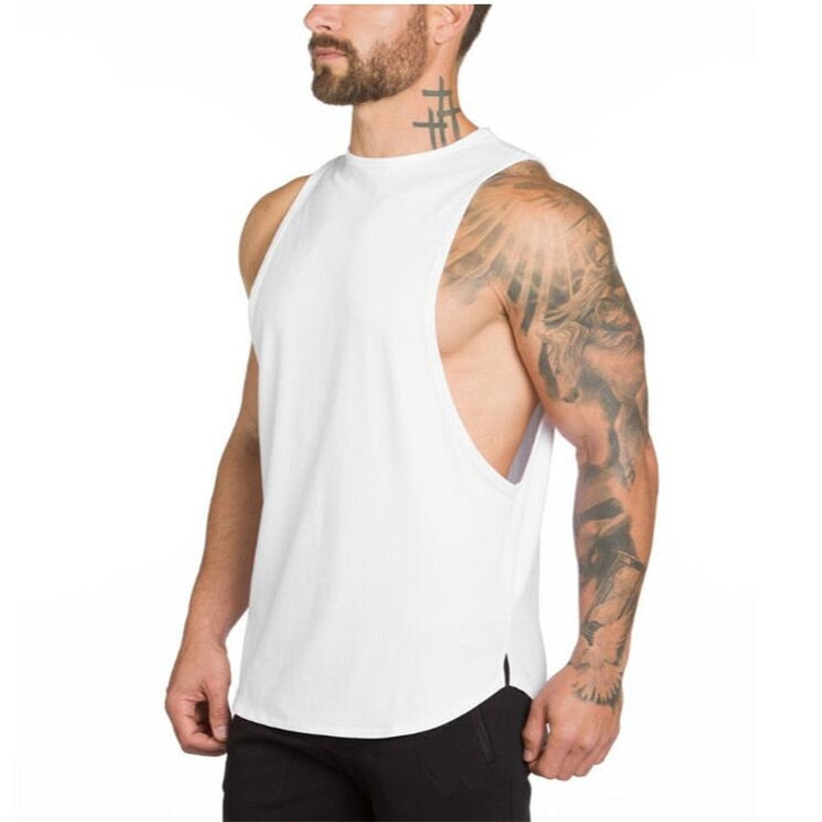 Men's Solid Tank Top - WHITE / M - Sport Finesse