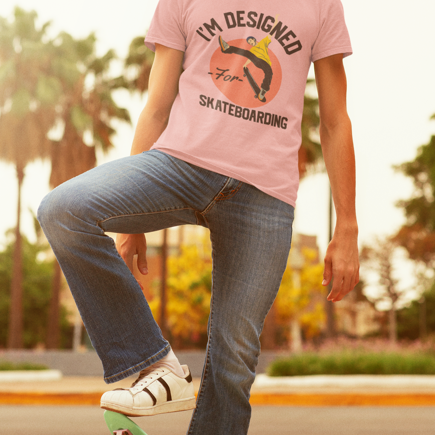 Designed for Skateboarding T-Shirt - Pink / S - Sport Finesse
