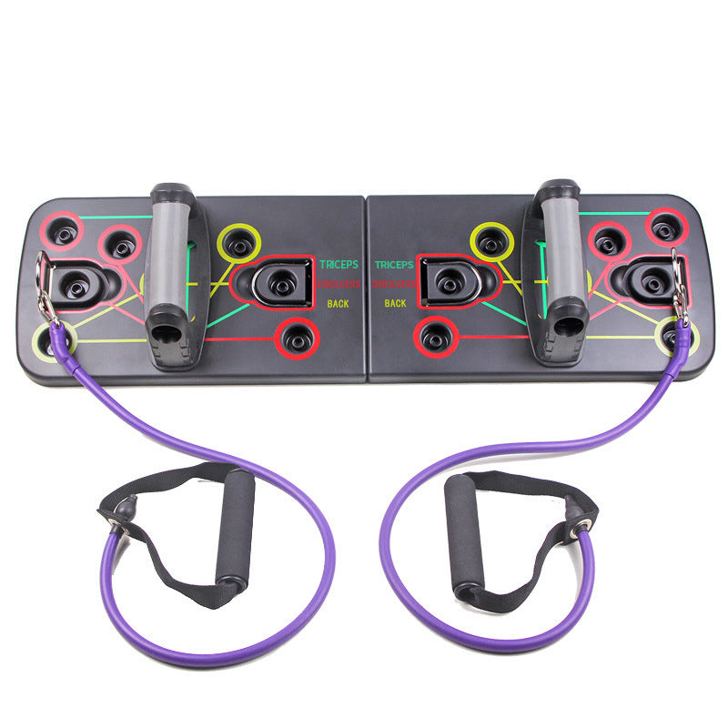 Multifunction 9 In 1 Body Building Fitness Board - With Resistance Band - Sport Finesse