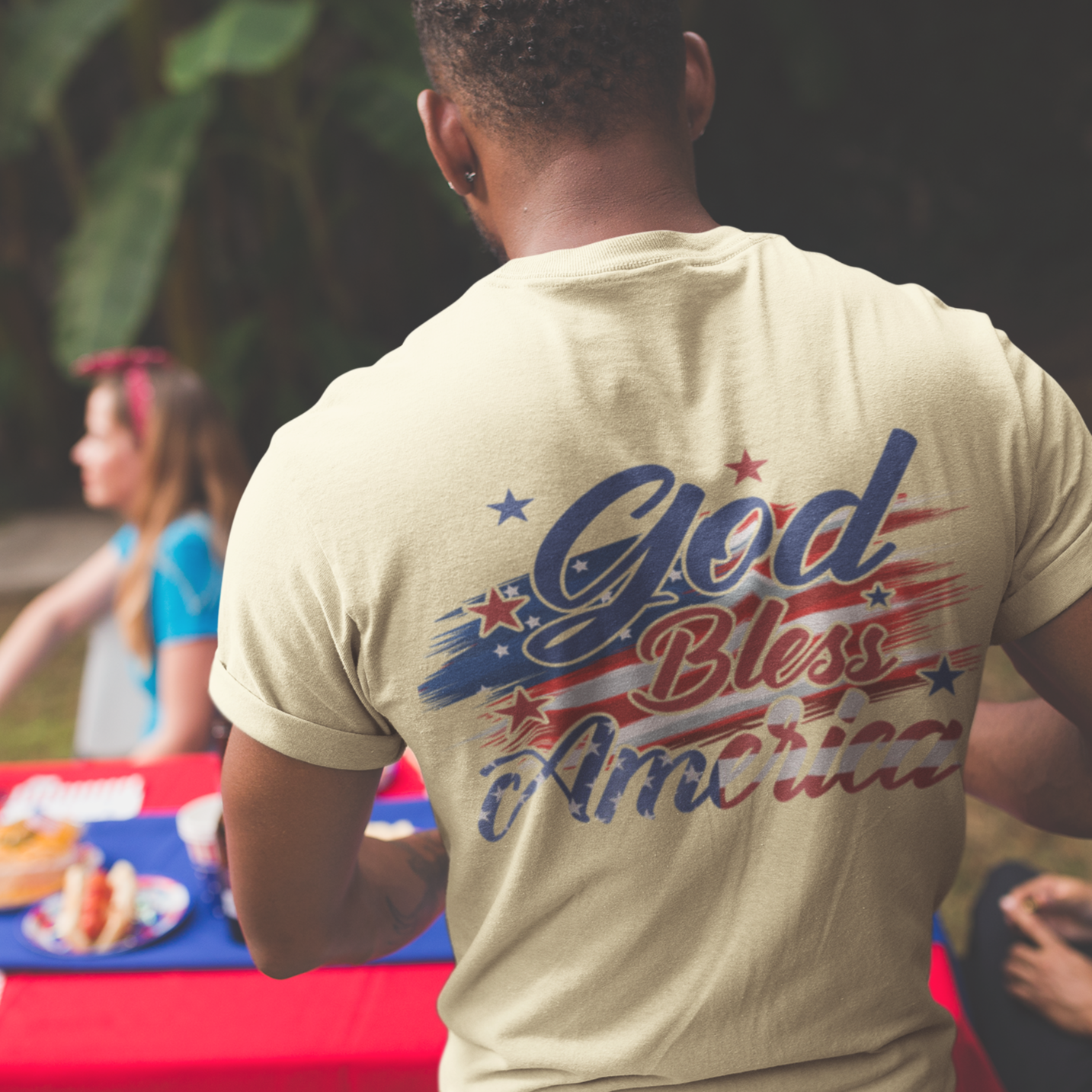 God bless America garment-dyed pocket t-shirt - Sport Finesse