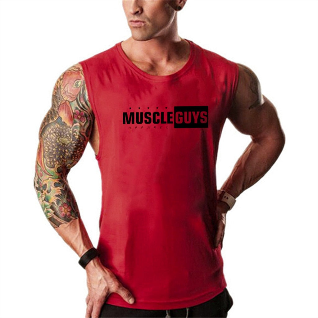 Men's Muscle Guys Tank Top - Red / M - Sport Finesse