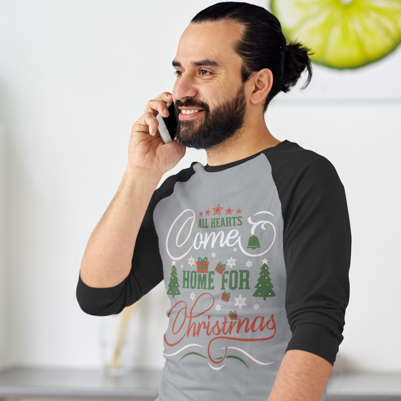 Home for Christmas 3/4 sleeve shirt - Sport Finesse