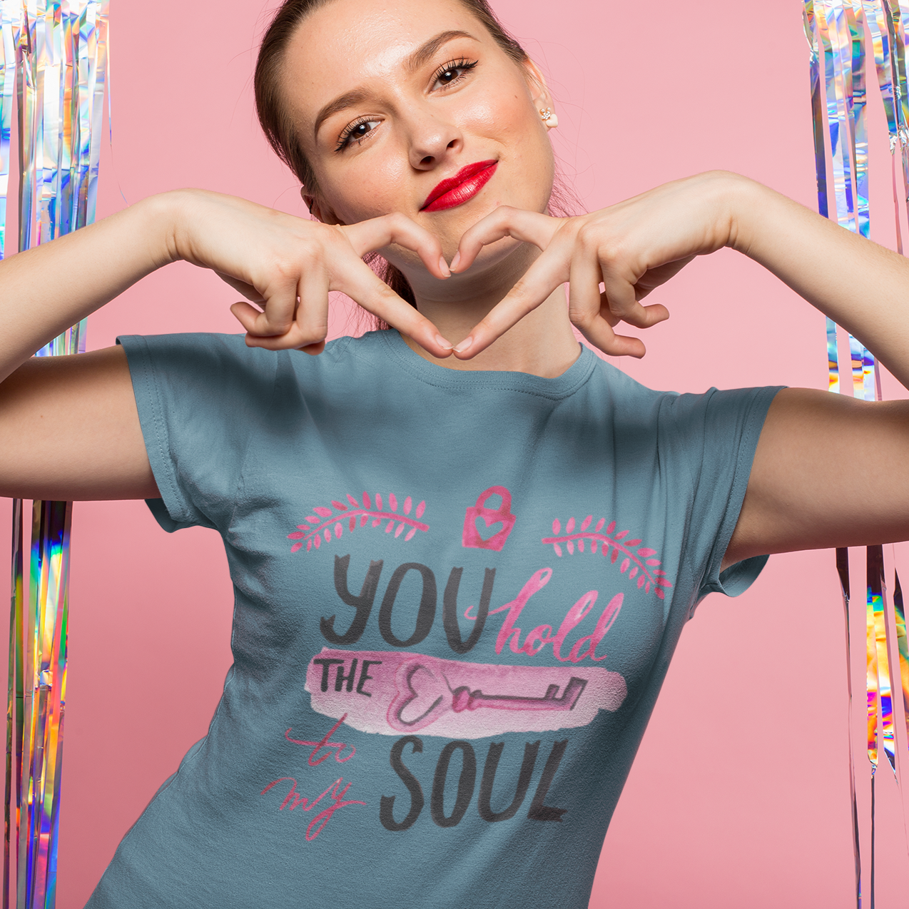 Key To My Soul Unisex T-Shirt - Heather Deep Teal / S - Sport Finesse