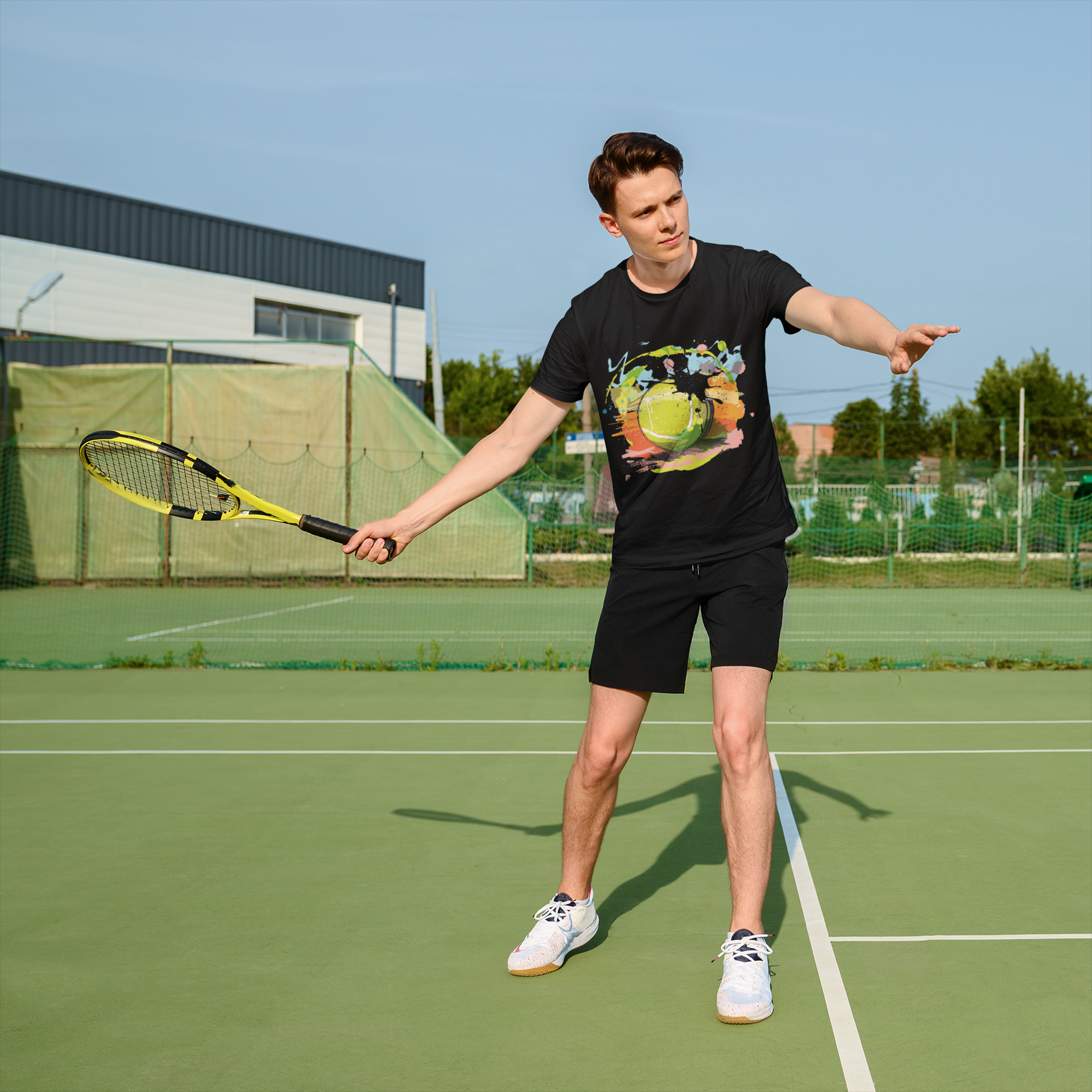 Men's Tennis Ball Sports T-Shirt - Sport Finesse
