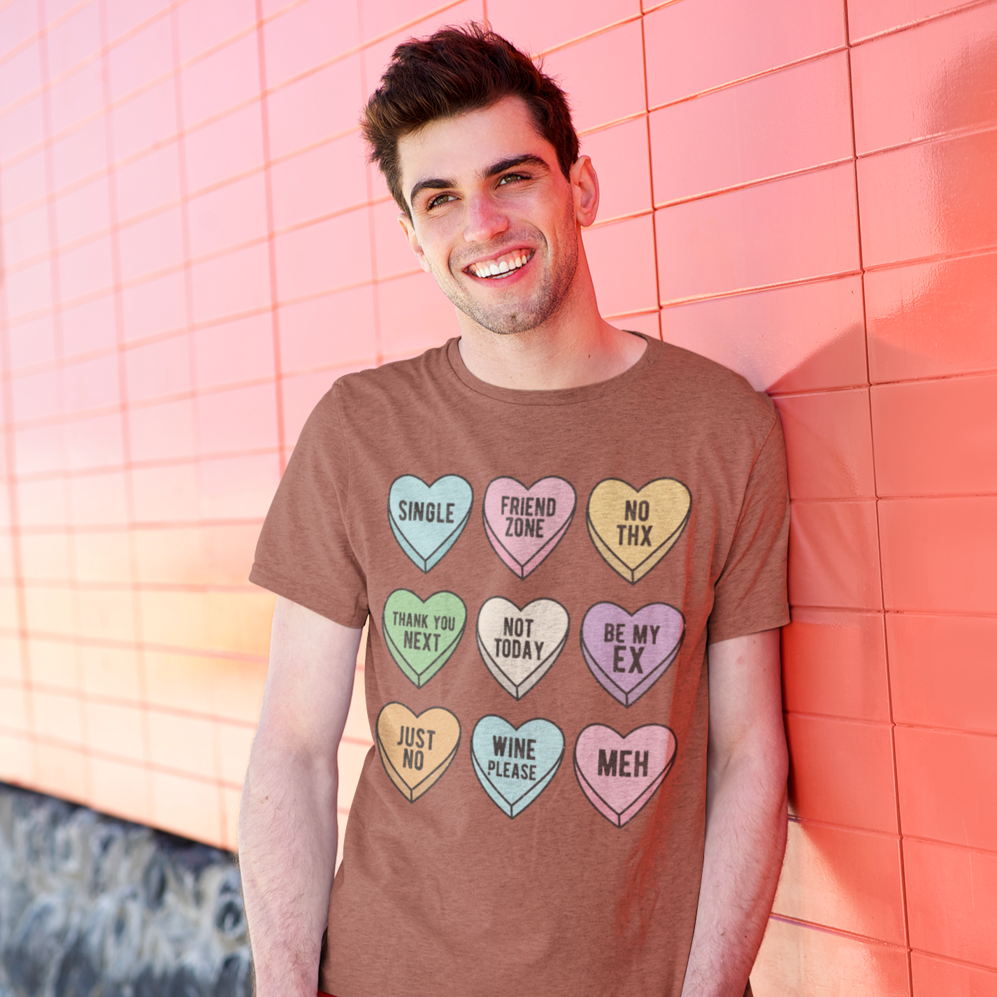 Nine Little Hearts unisex tri-blend t-shirt - Clay / XS - Sport Finesse