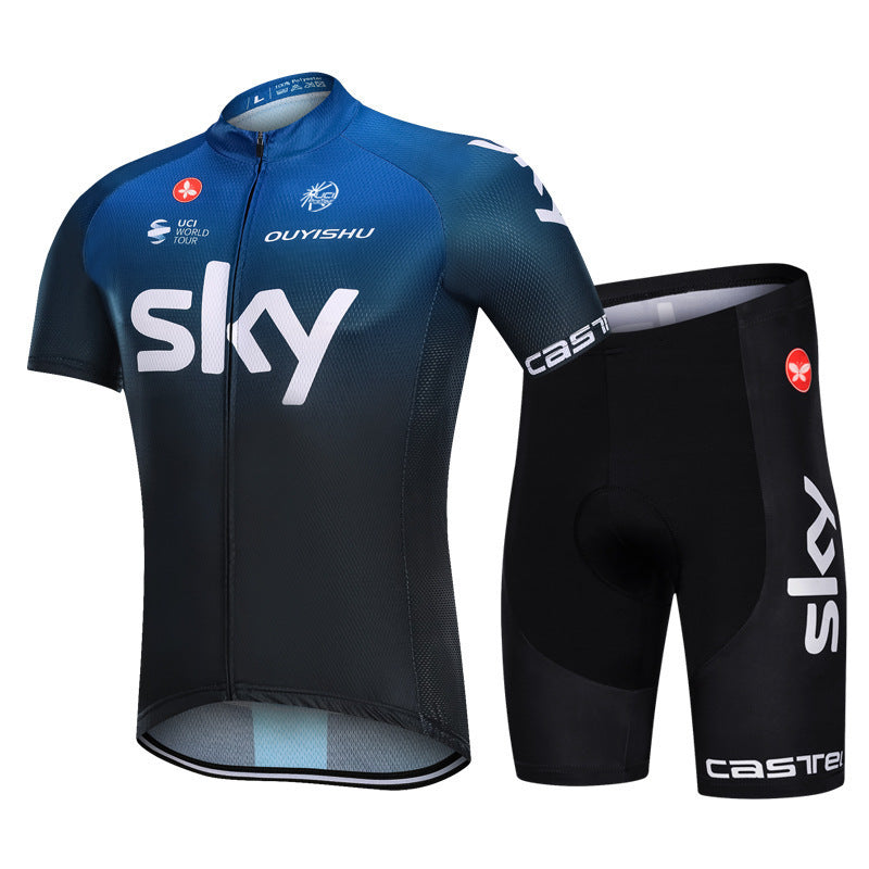 NEW Morvelo Summer Cycling Jersey Set - Sky Black and Blue Short Suit / XXXL - Sport Finesse
