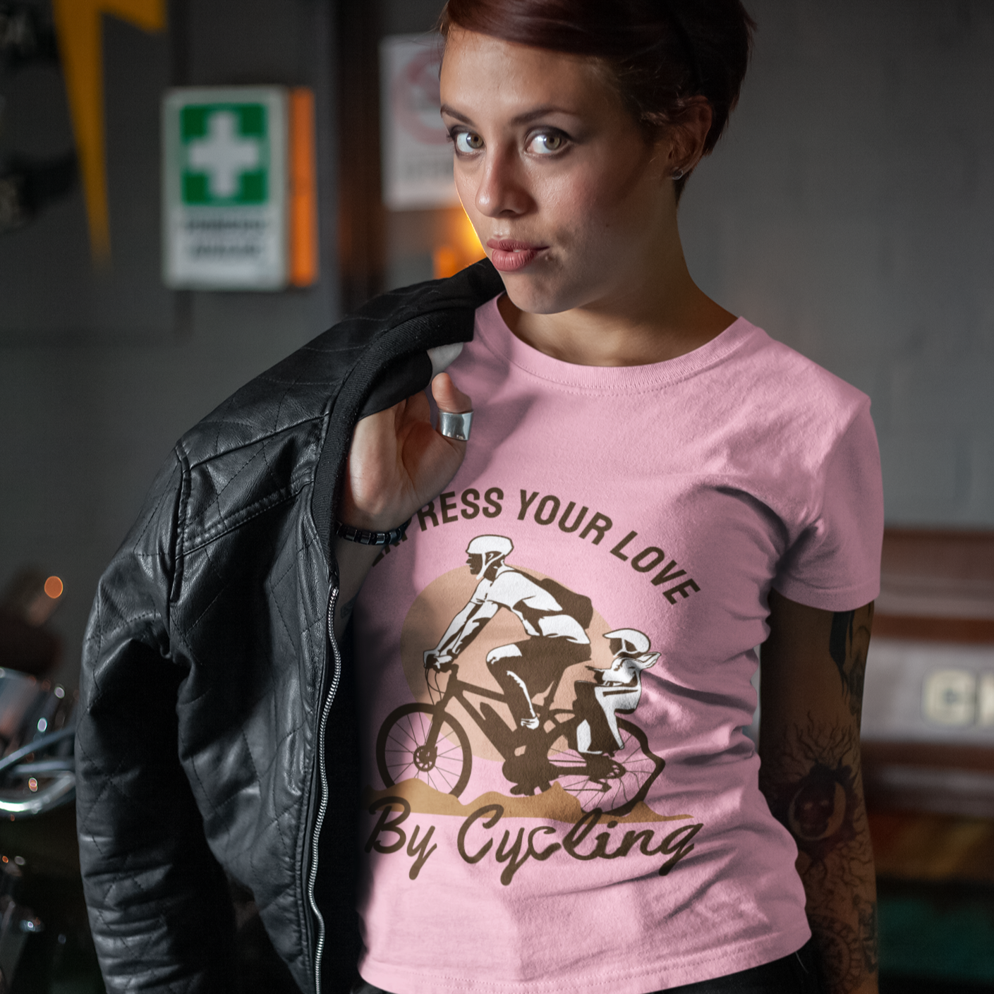 Express Your Love Cycling t-shirt - Charity Pink / S - Sport Finesse