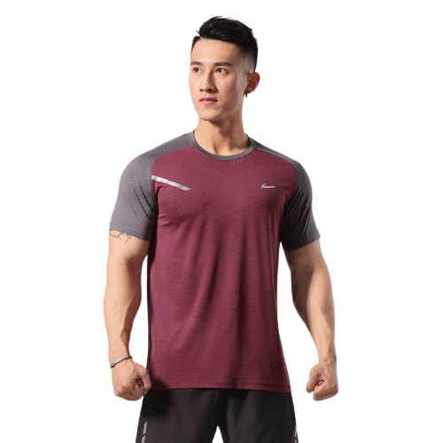 Breathable Short Sleeve Running T-Shirt - Red / M - Sport Finesse