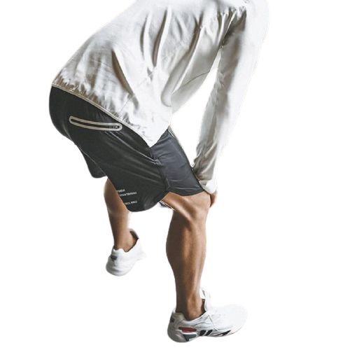 Running Shorts With Built-In Pocket Liner - Brown / M - Sport Finesse