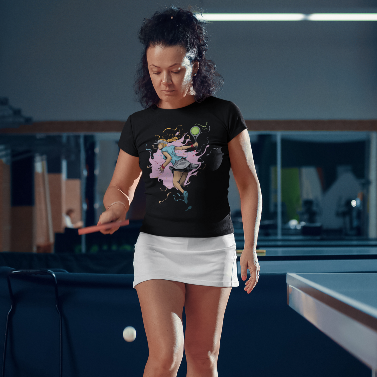 Women's Tennis T-shirt - XS / Black - Sport Finesse
