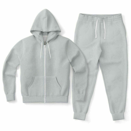 Light Grey Zipper Hoodie and Jogger Set - XS / XS - Sport Finesse