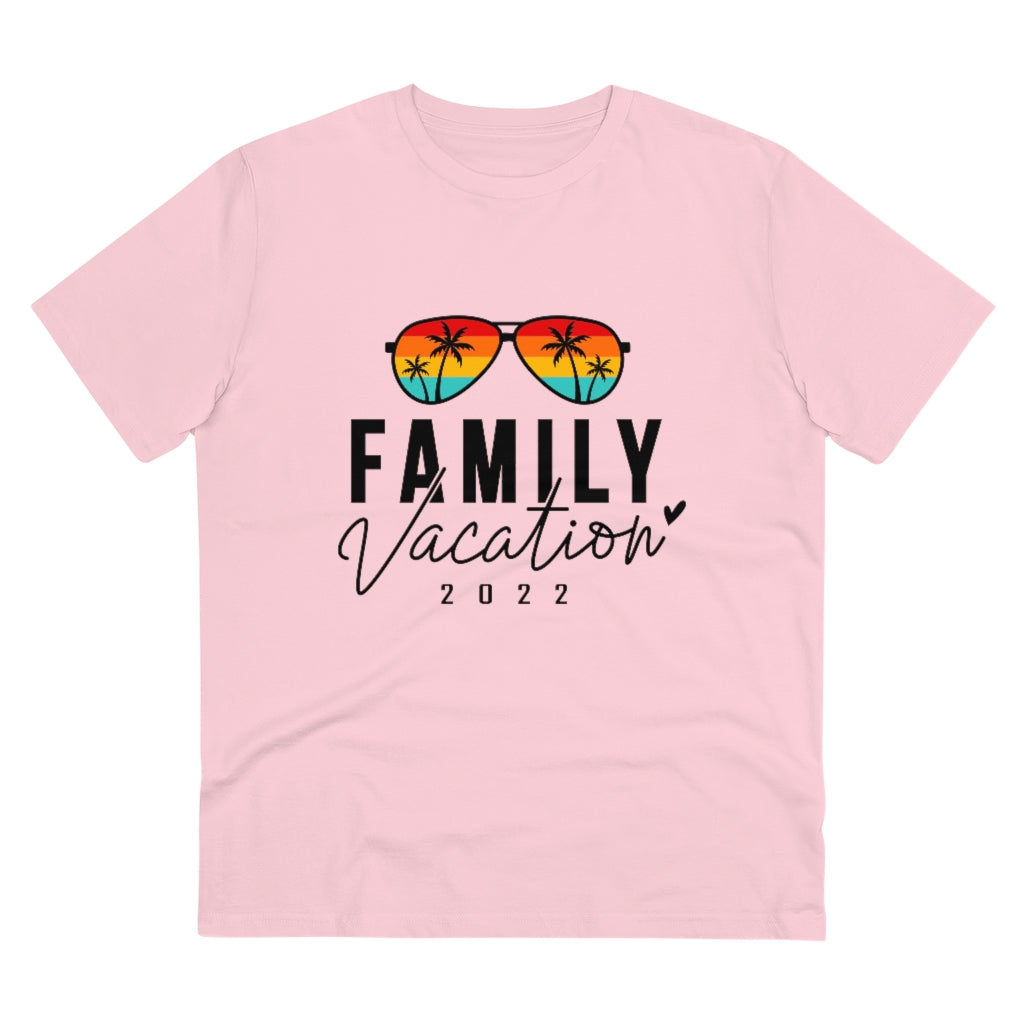 Family Vacation Unisex Organic T-shirt - Cotton Pink / 2XS - Sport Finesse