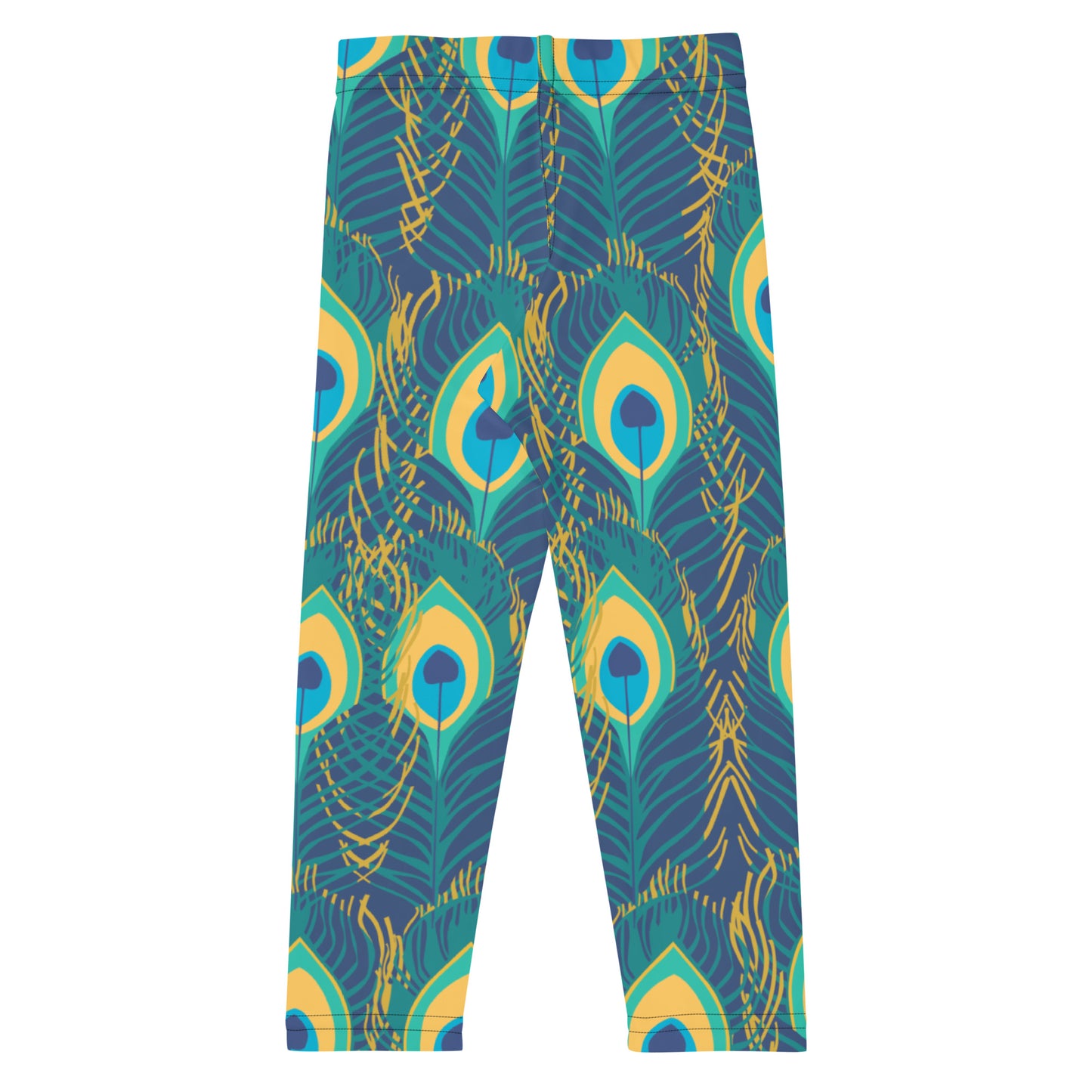 Green Peacock feathers Kid's Leggings - Sport Finesse