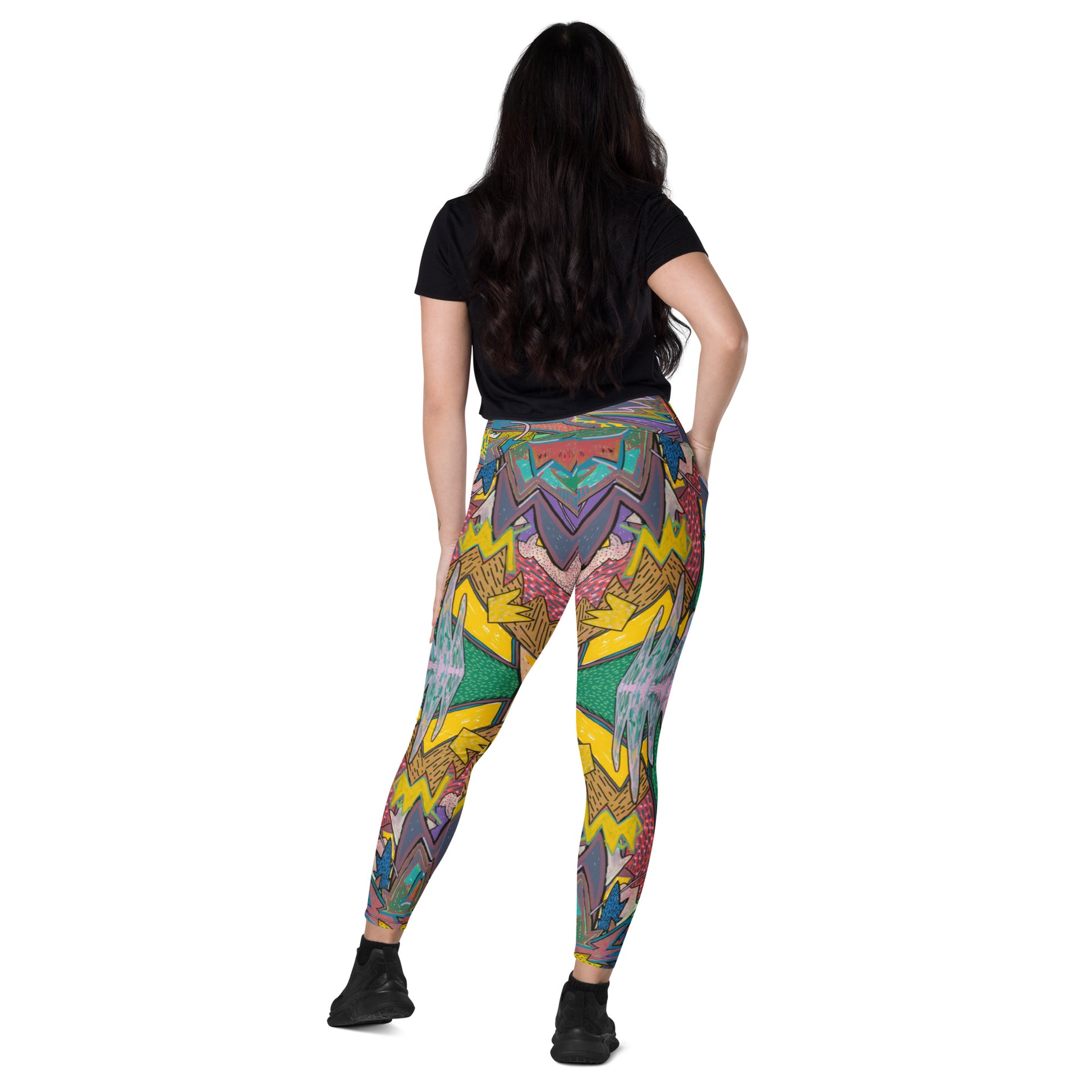 One eyed Graffiti Leggings with pockets - Sport Finesse