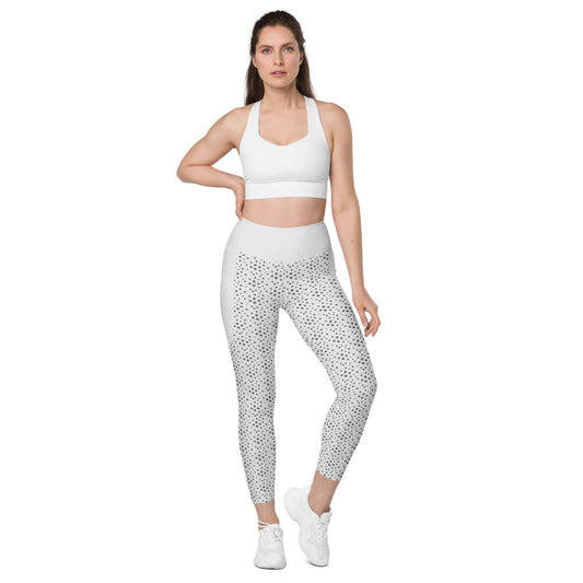 Dotted Yoga Leggings with pockets - 2XS / Whisper - Sport Finesse
