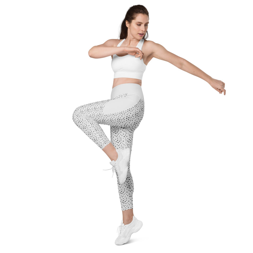 Dotted Yoga Leggings with pockets - Sport Finesse