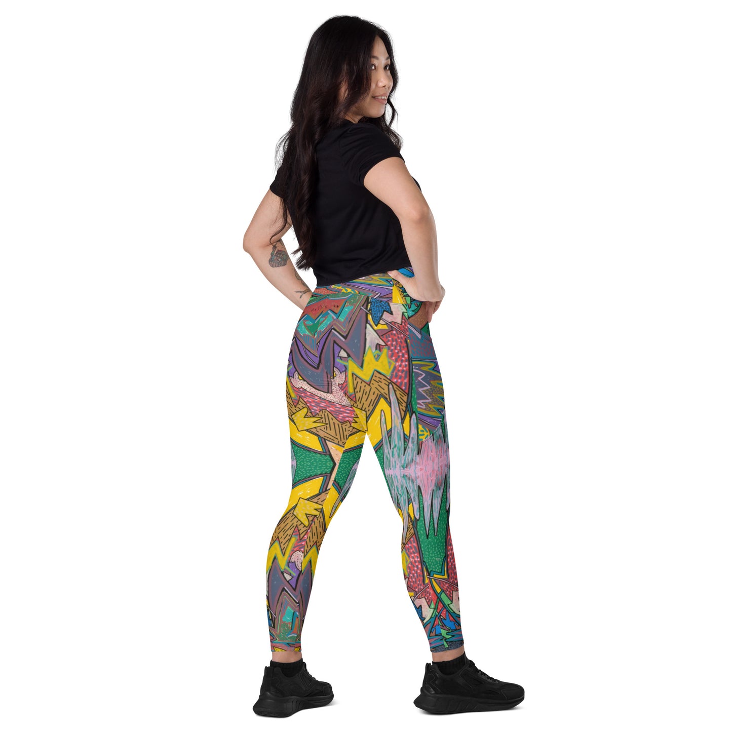 One eyed Graffiti Leggings with pockets - Sport Finesse