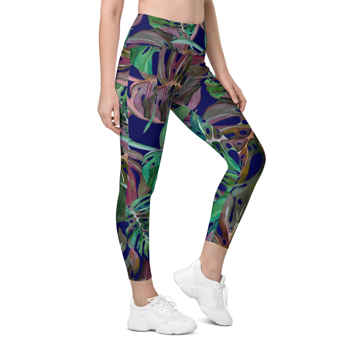 Hardy leaves summer leggings with pockets - 2XS - Sport Finesse