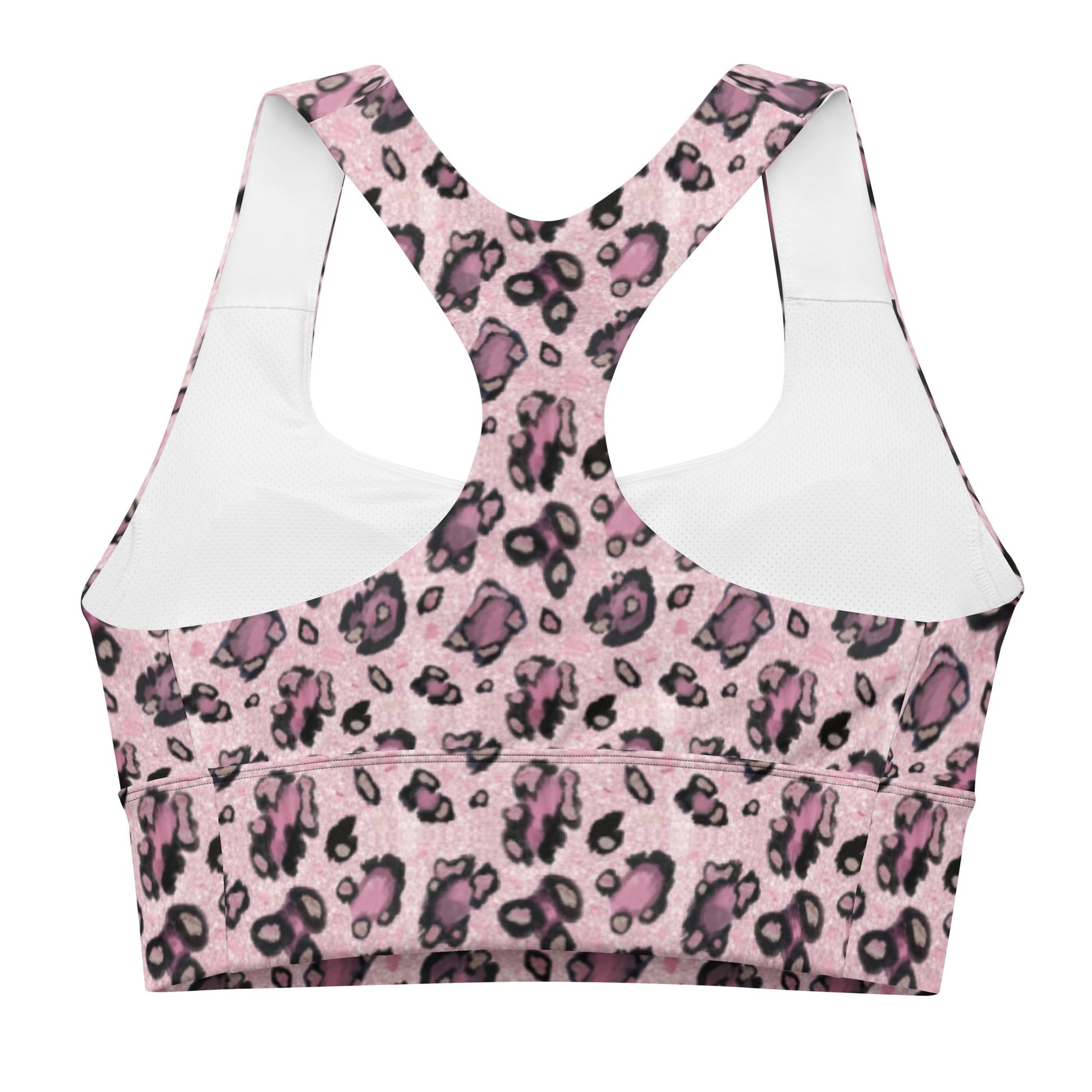 Pink Leopard Spots Sports bra - Sport Finesse