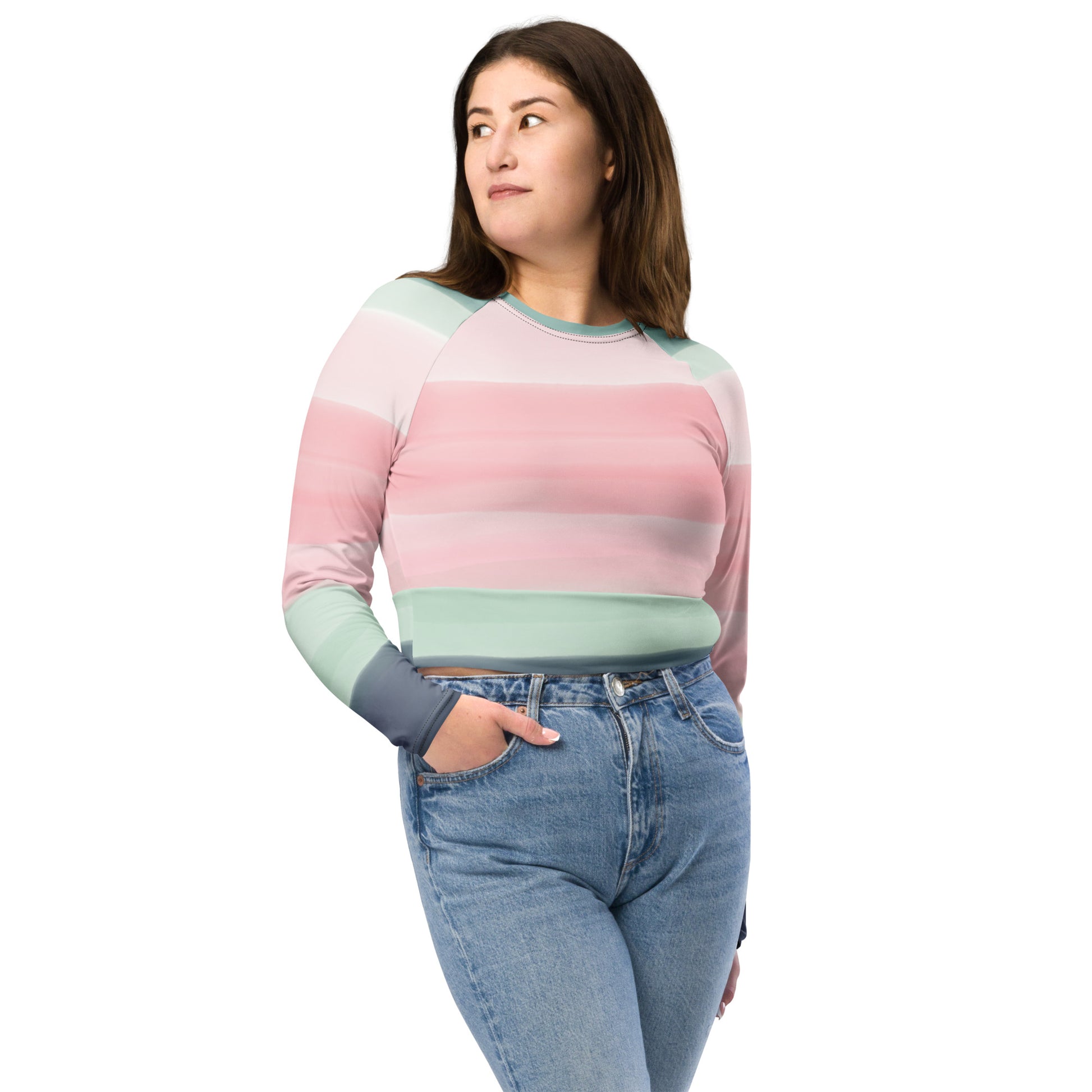 Recycled long-sleeve crop top - 2XS - Sport Finesse