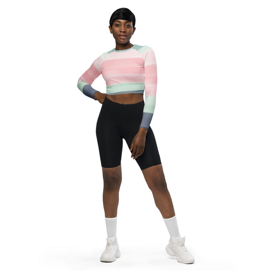 Recycled long-sleeve crop top - Sport Finesse