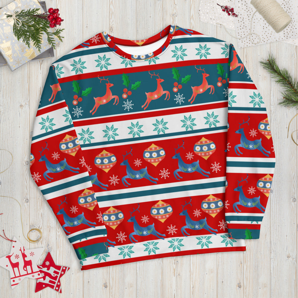 Christmas Nordic Pattern Sweatshirt - XS - Sport Finesse