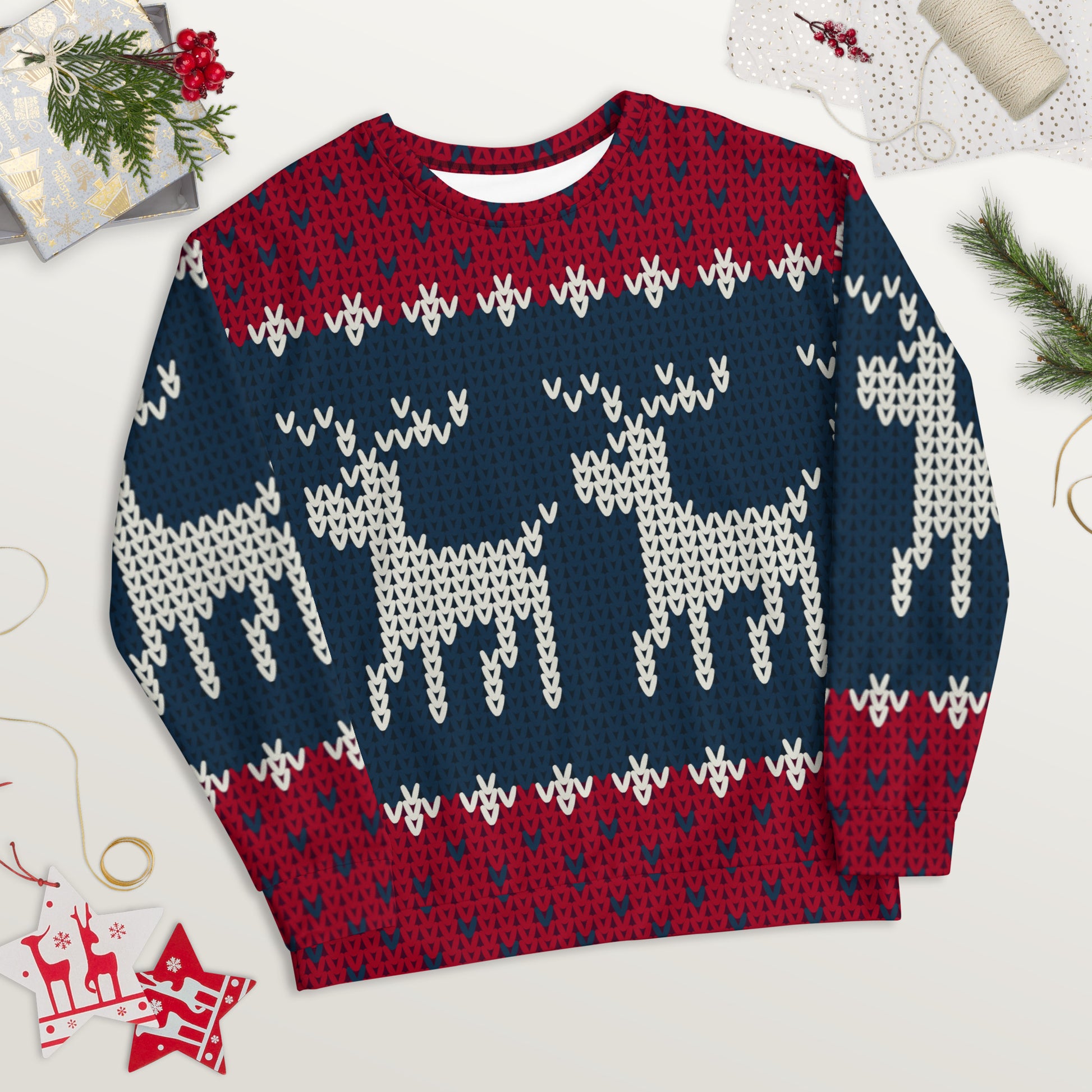 Reindeer Ugly Sweater/Sweatshirt - Sport Finesse