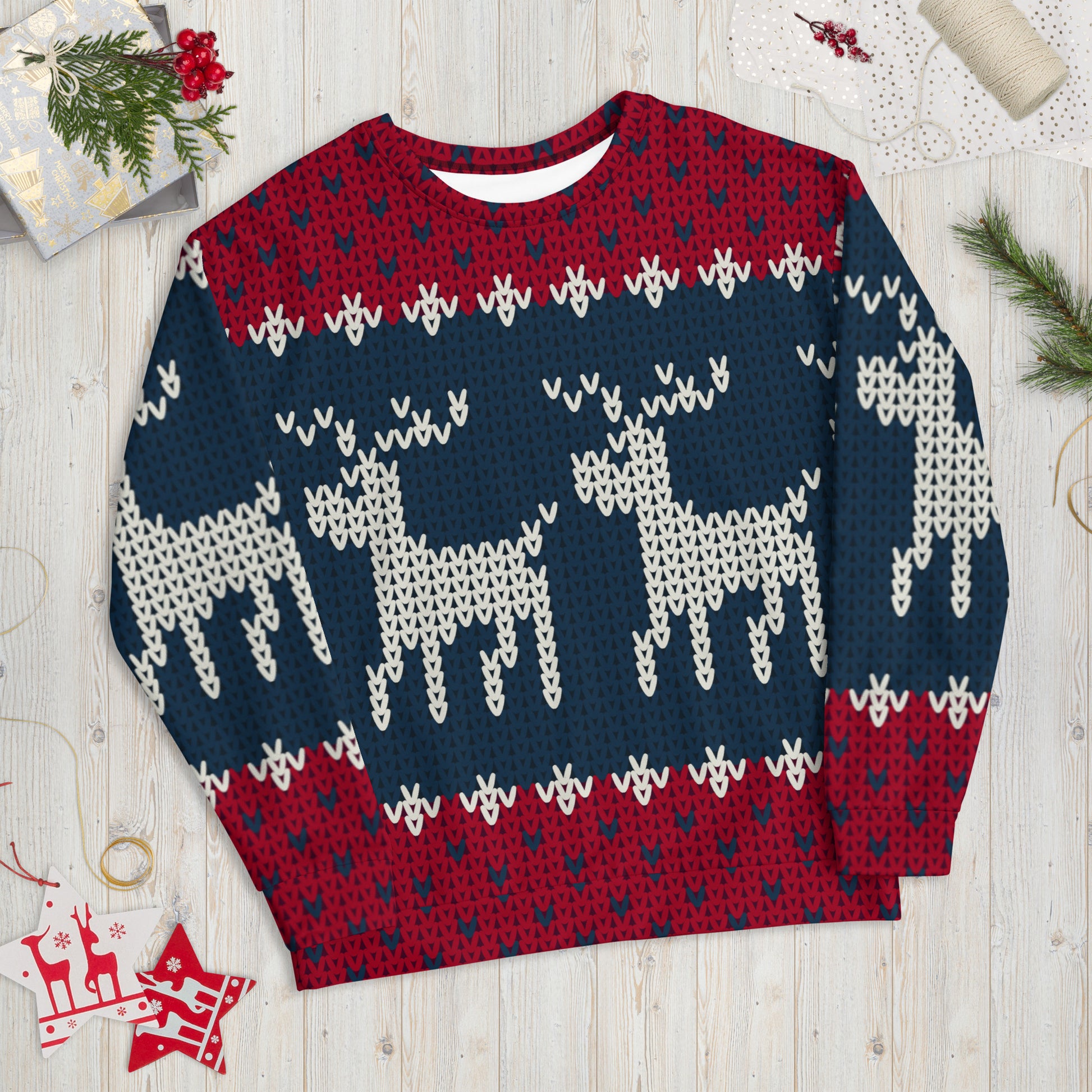 Reindeer Ugly Sweater/Sweatshirt - XS - Sport Finesse
