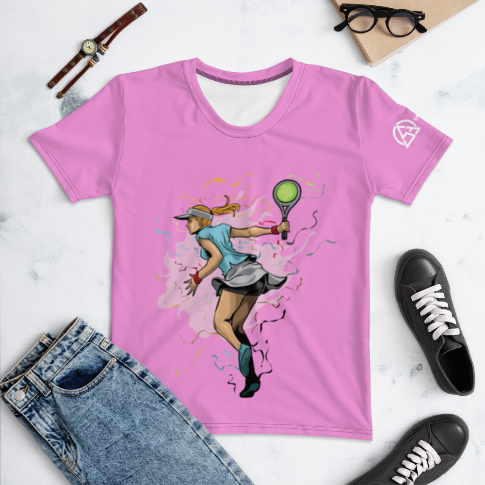 Women's Tennis T-shirt - XS / Rose - Sport Finesse