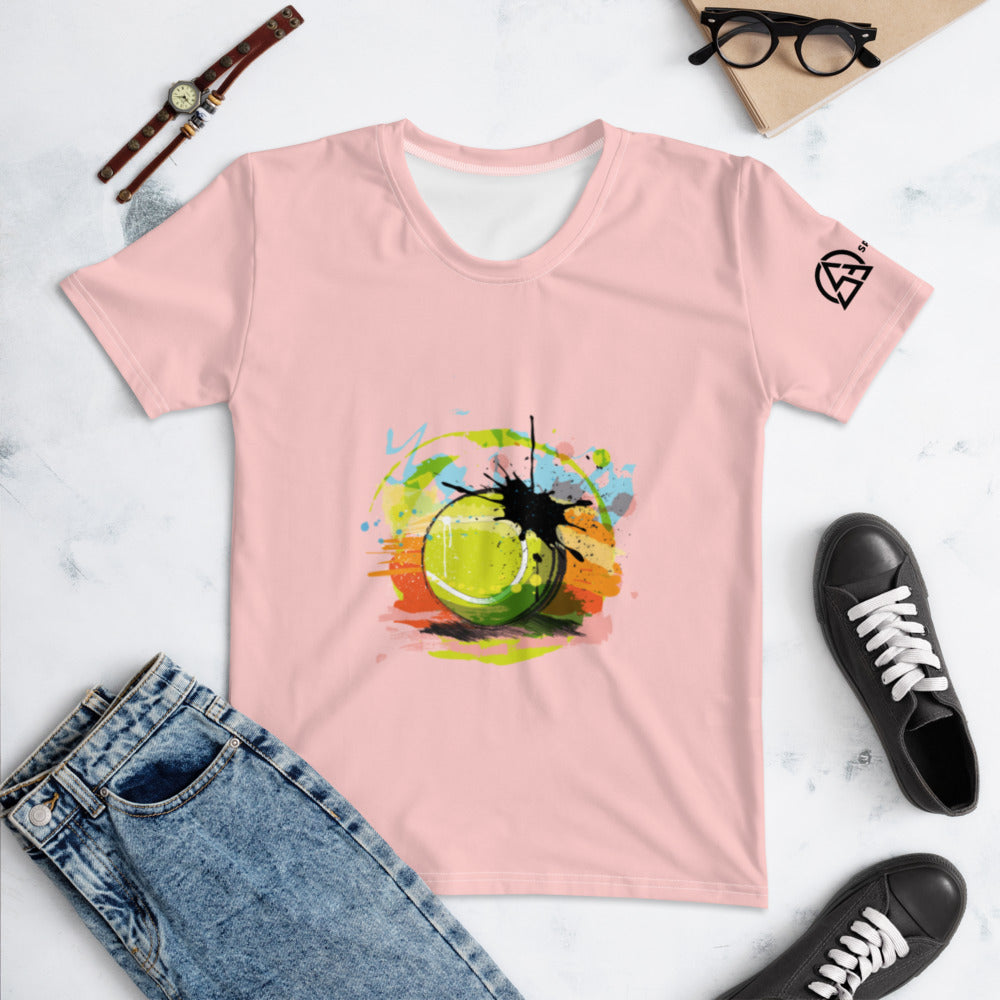 Tennis Ball Women's T-shirt - XS / Pink - Sport Finesse