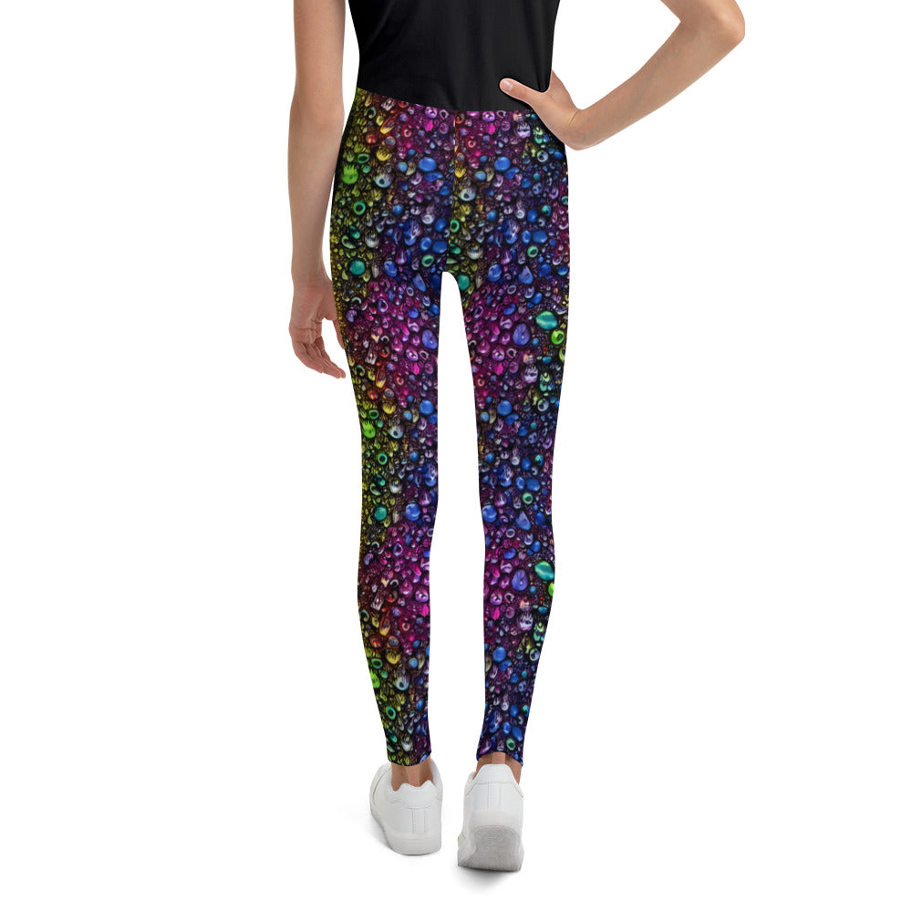 Intricate Detail Multicolor Drips Leggings - Sport Finesse