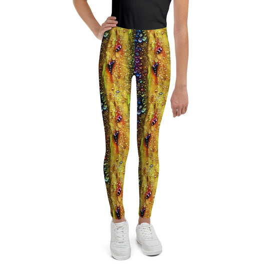 Intricate Detail Multicolor Drips Leggings - 8 - Sport Finesse