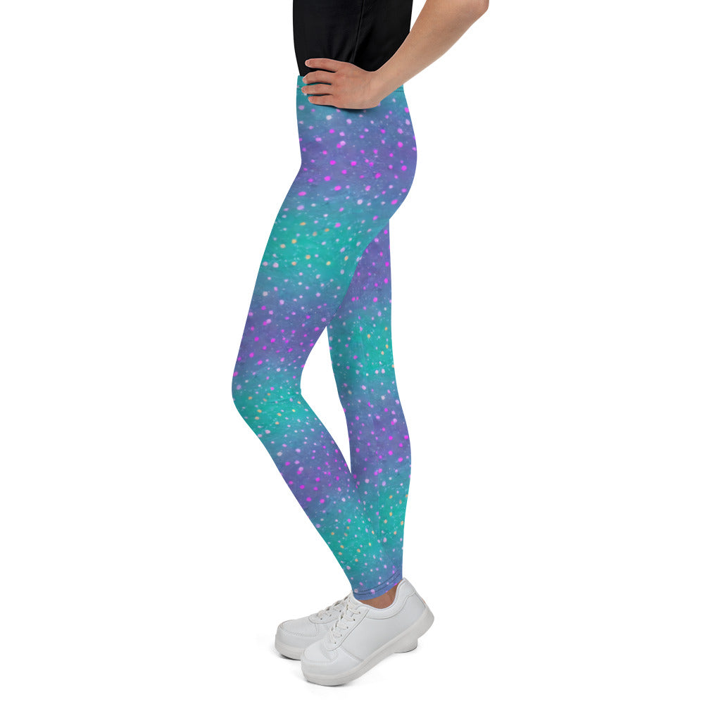 Mermaid Tail Ombre Pastel Youth Leggings - Sport Finesse