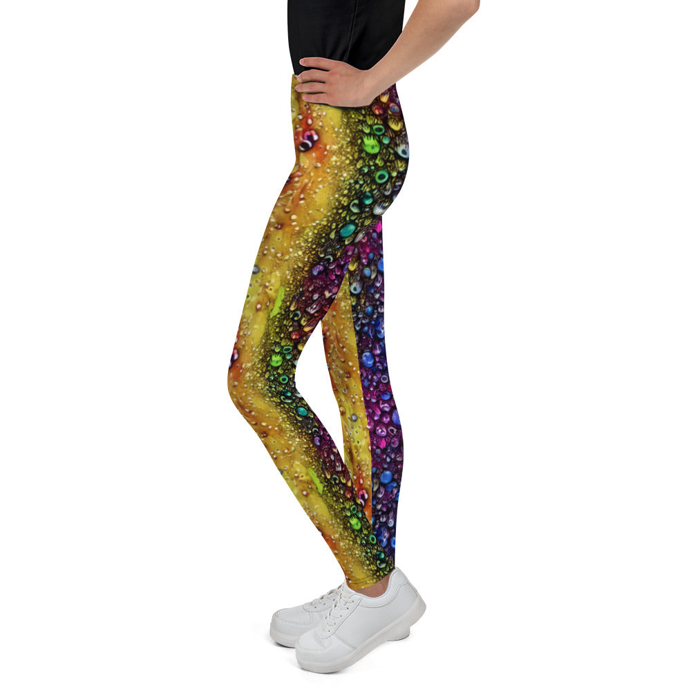 Intricate Detail Multicolor Drips Leggings - Sport Finesse
