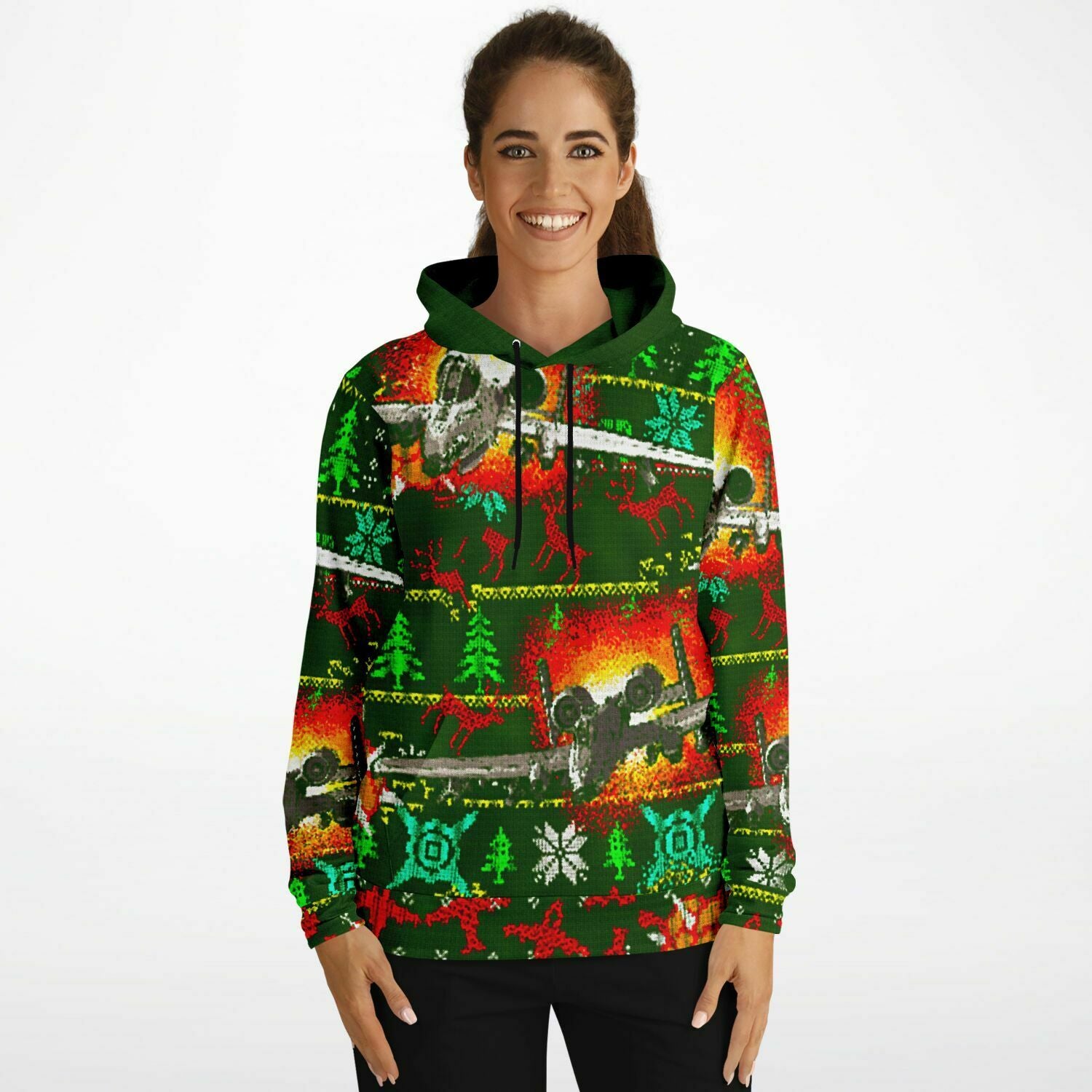 Aircraft Ugly Christmas Sweater Hoodie - Sport Finesse