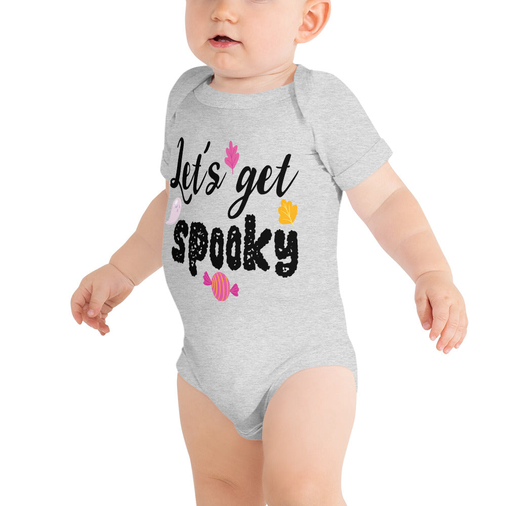 Lets Get Spooky Baby one piece - Athletic Heather / 3-6m - Sport Finesse