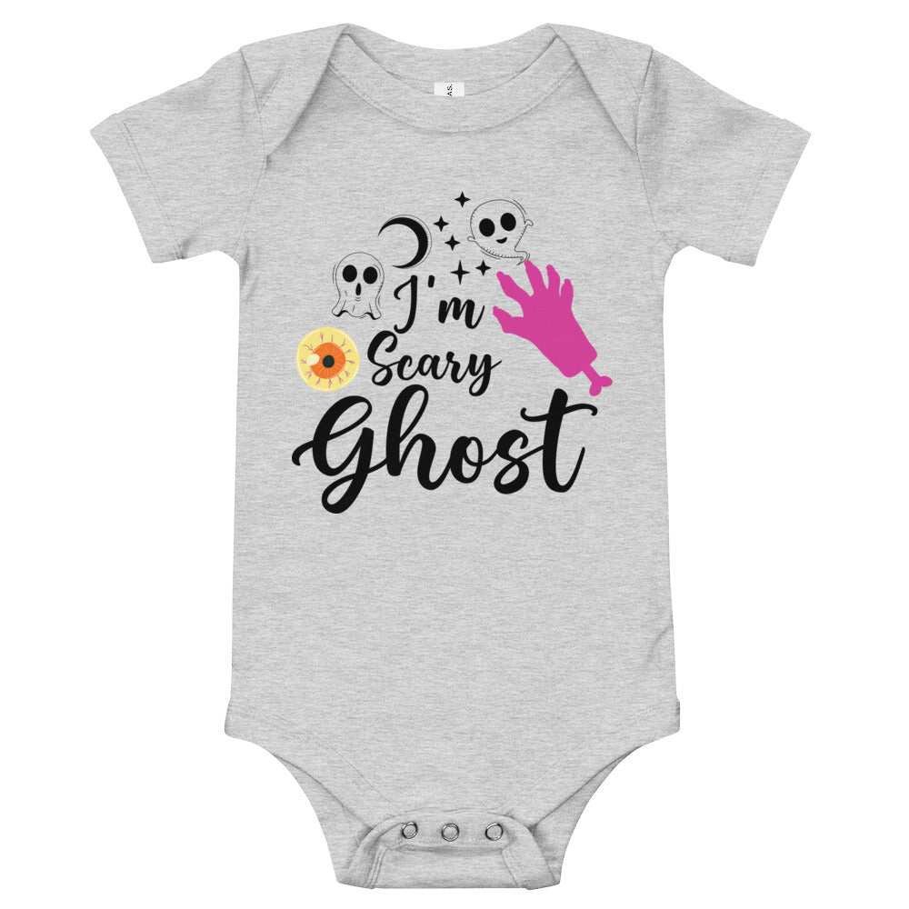 I'm Scary Ghost Baby Onesie - Athletic Heather / 3-6m - Sport Finesse