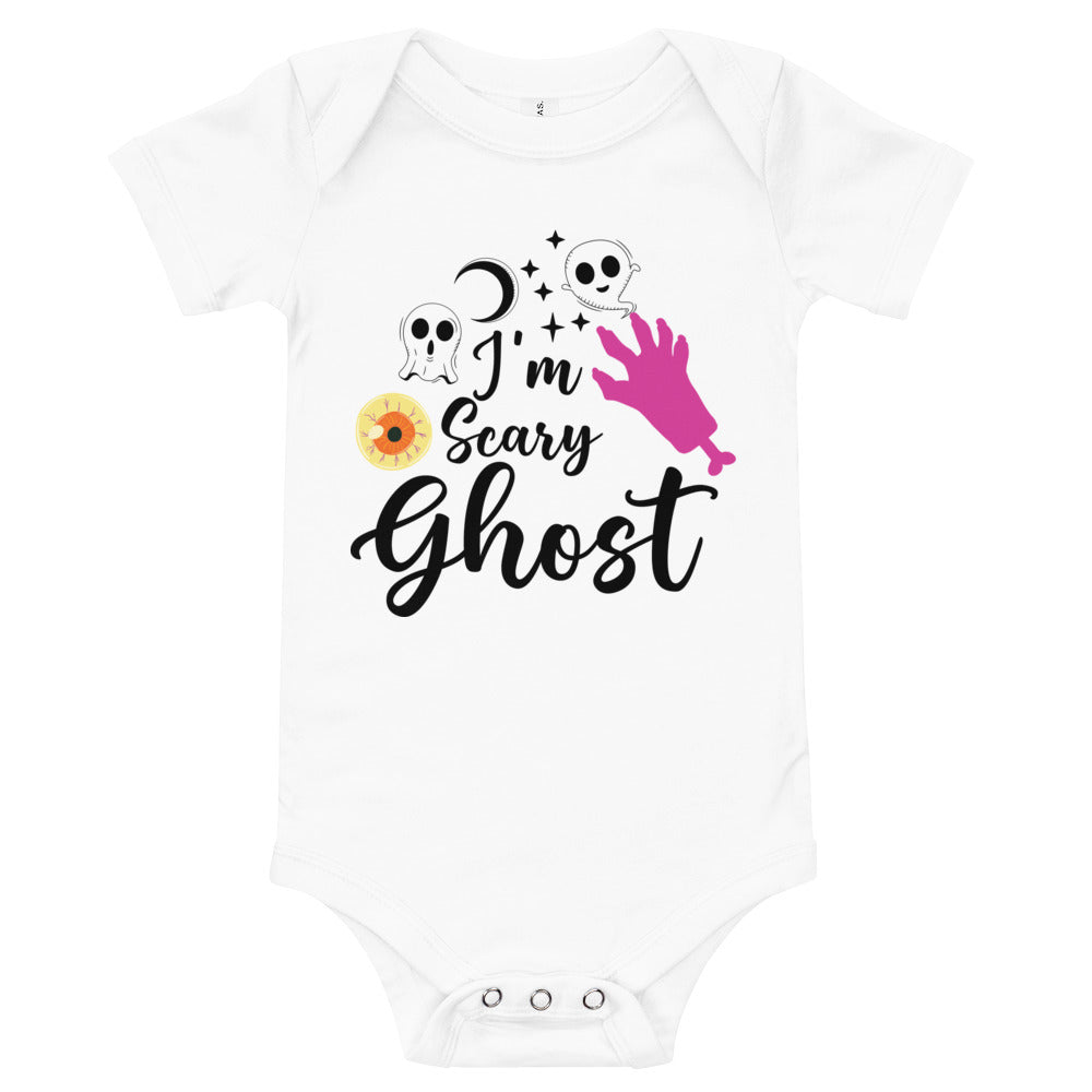 I'm Scary Ghost Baby Onesie - White / 3-6m - Sport Finesse