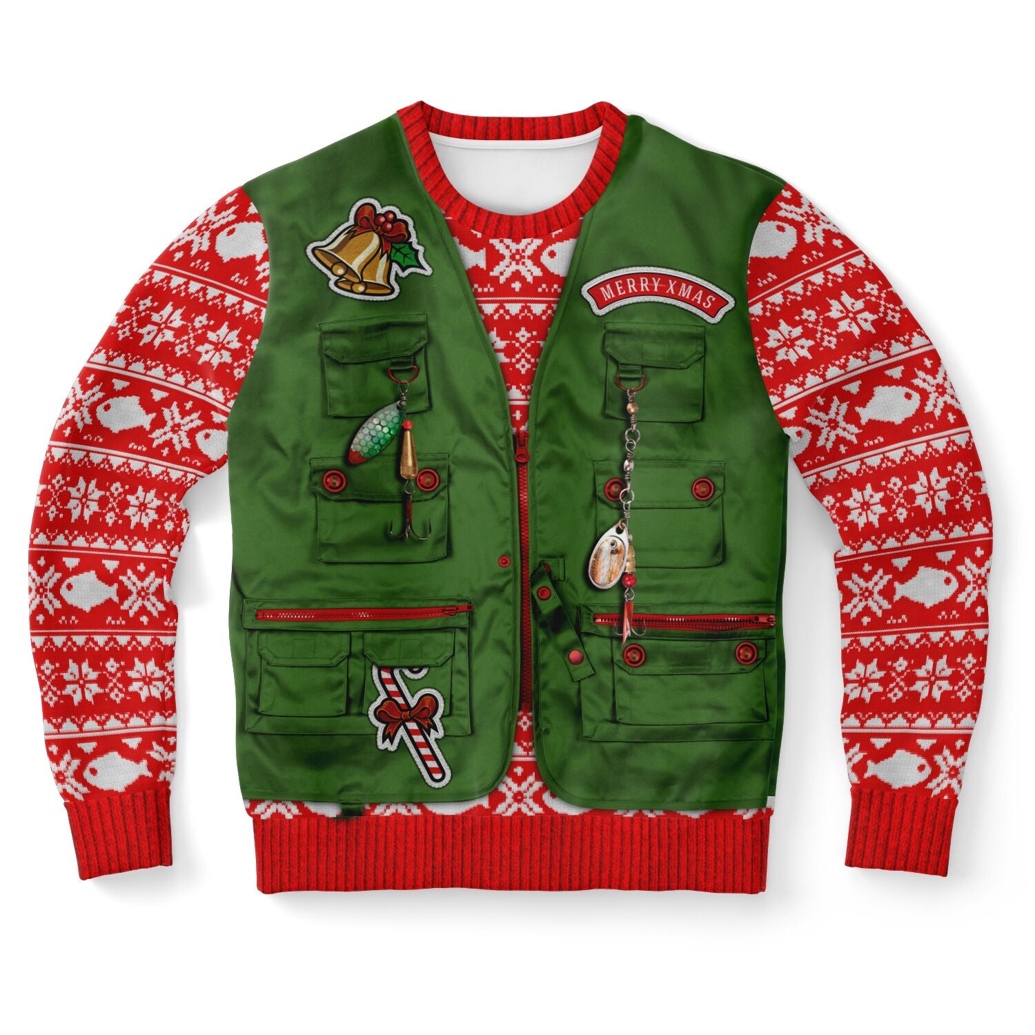 Merry Fishmas Ugly Sweater - XS - Sport Finesse