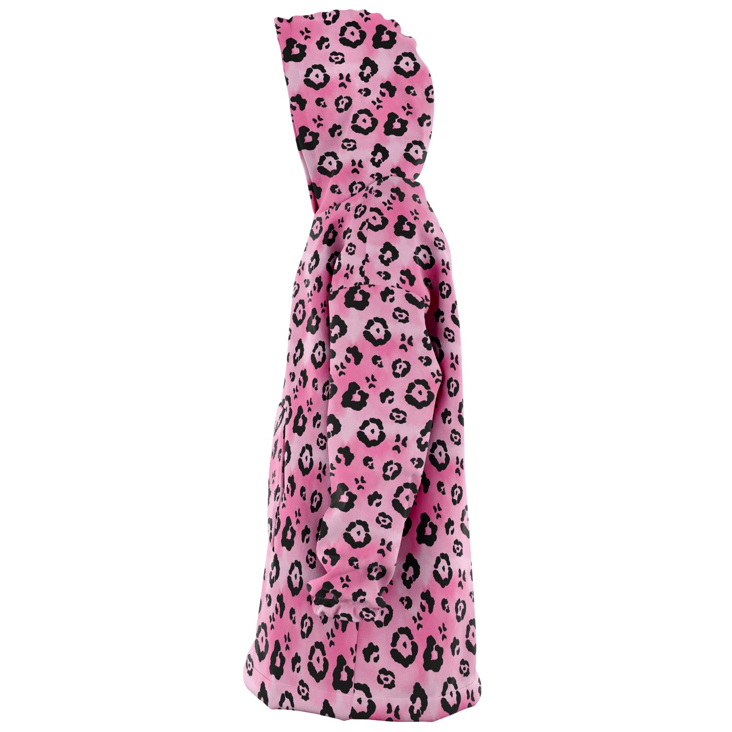 Pink Animal Print Tie Dye Snug Hoodie - Sport Finesse
