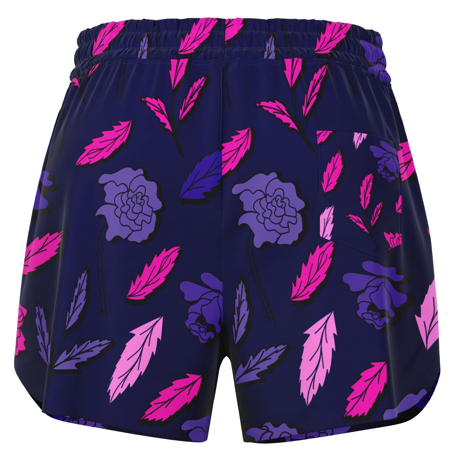 Purple Floral loose Shorts - Sport Finesse