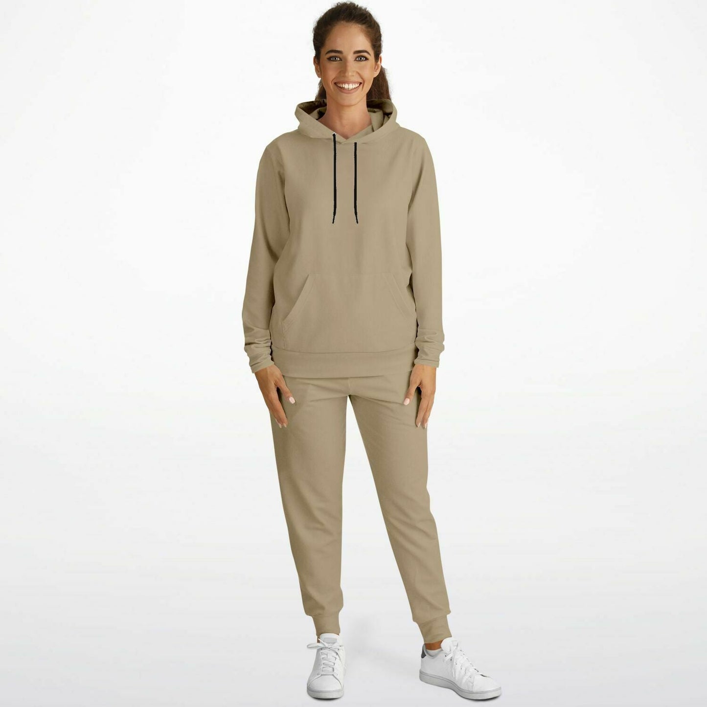 Vintage Brown Women's Hoodie and Jogger Set - Sport Finesse