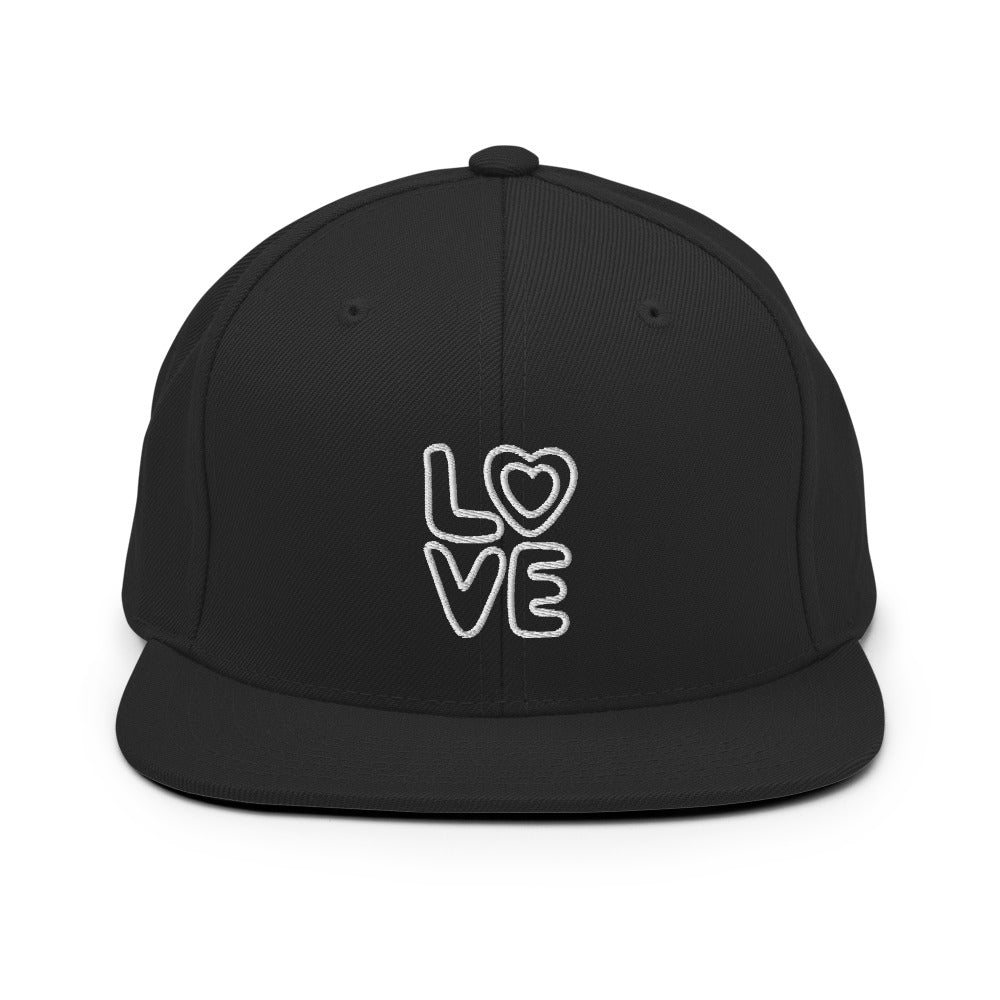 Love Snapback Hat - Black - Sport Finesse
