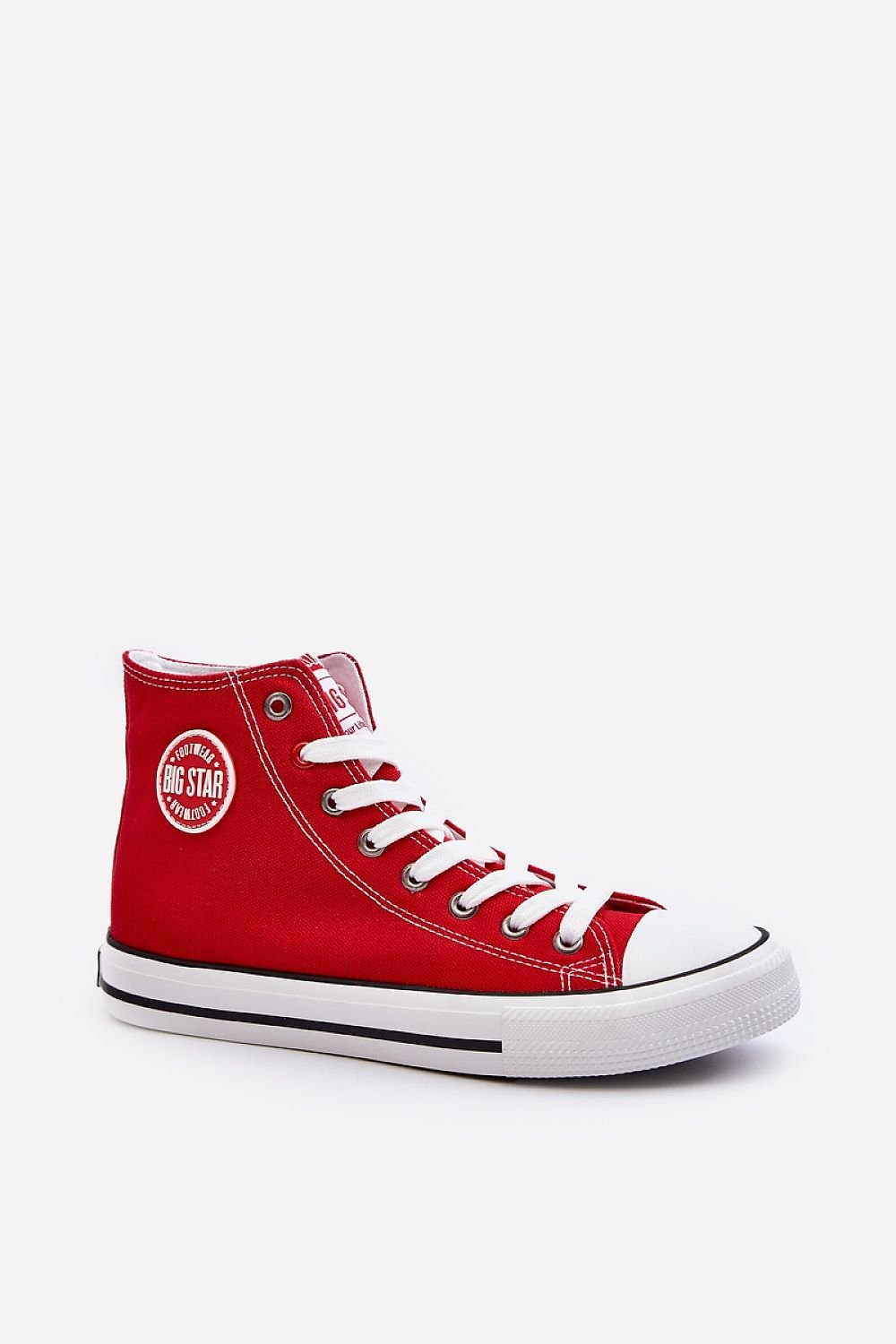 Classic High-Top Red Canvas Sneakers